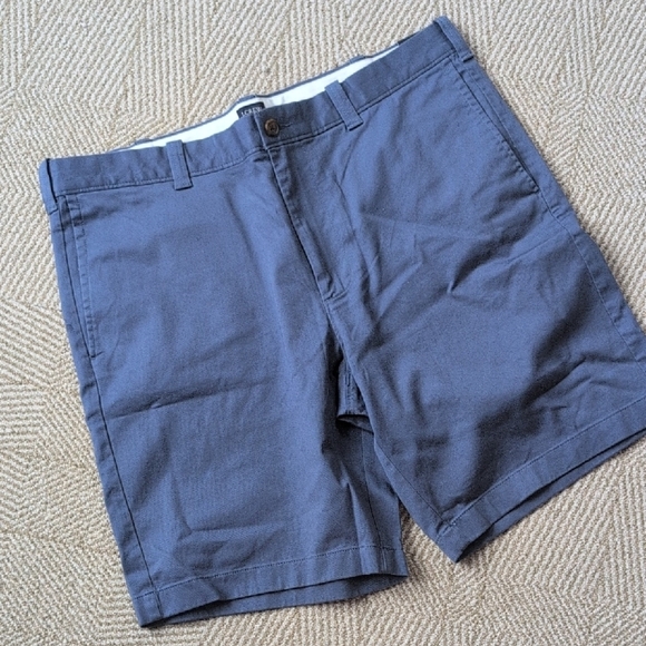 J. Crew Other - New J. Crew Navy Flat Front 9" Inseam Chino Cotton Shorts Slate Blue Sz 36